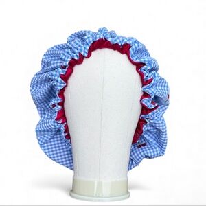 Blue and Red cherry Bonnet